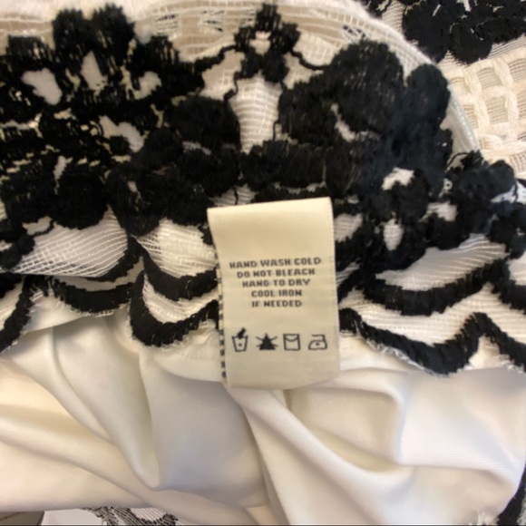 Max Studio Black and Cream Sleeveless Lace Dress - Picture 6 of 6